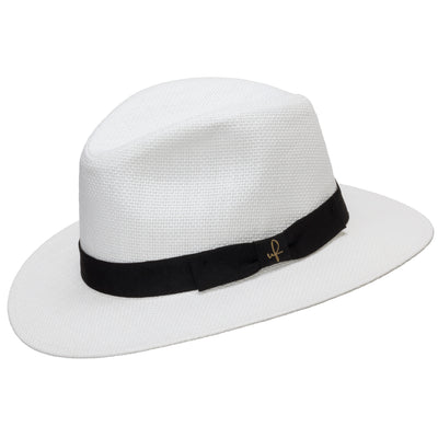 White with Black Hatband