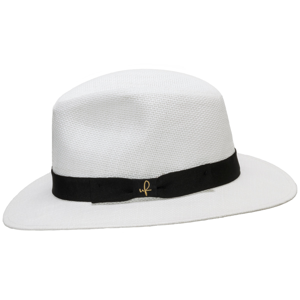 White with Black Hatband