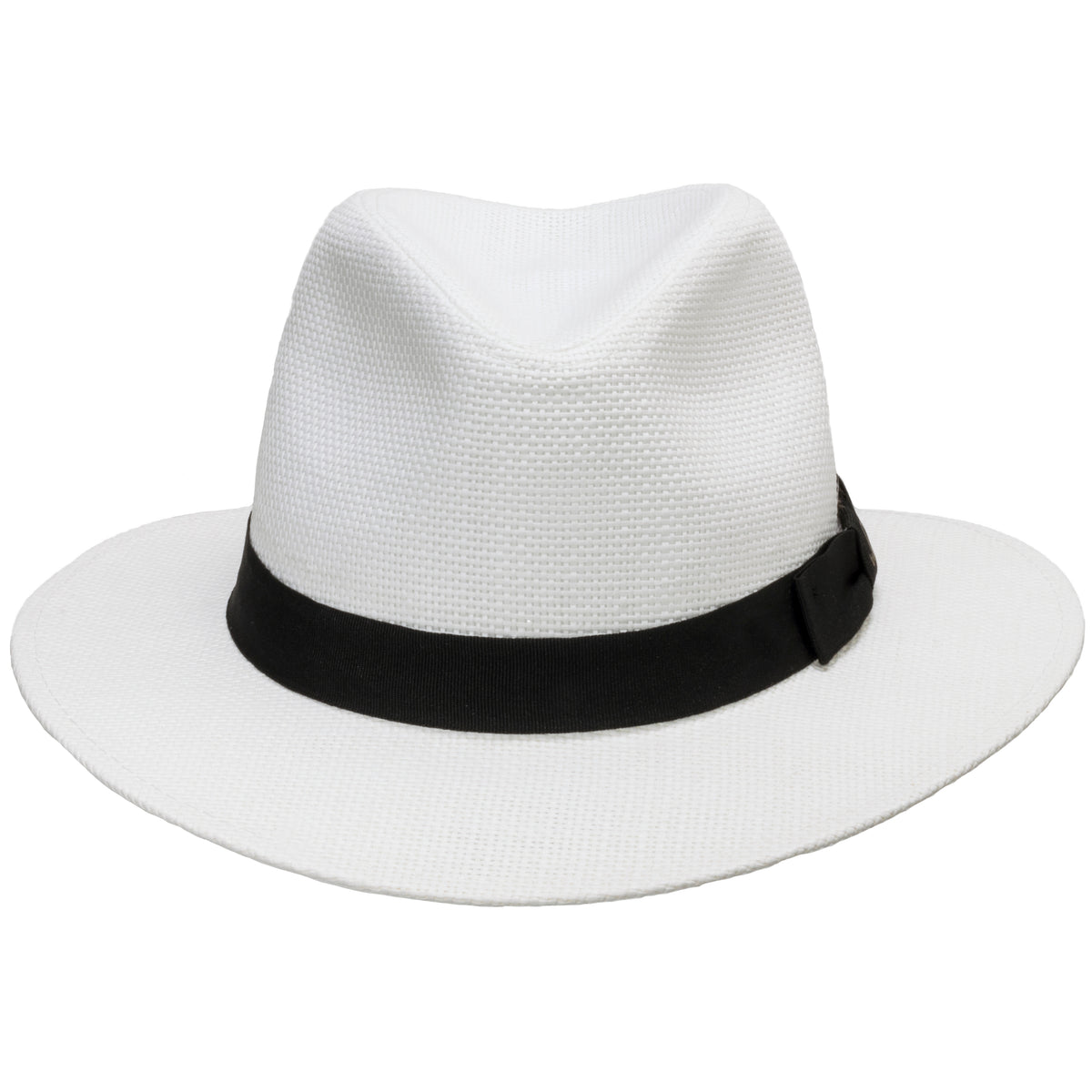 White with Black Hatband