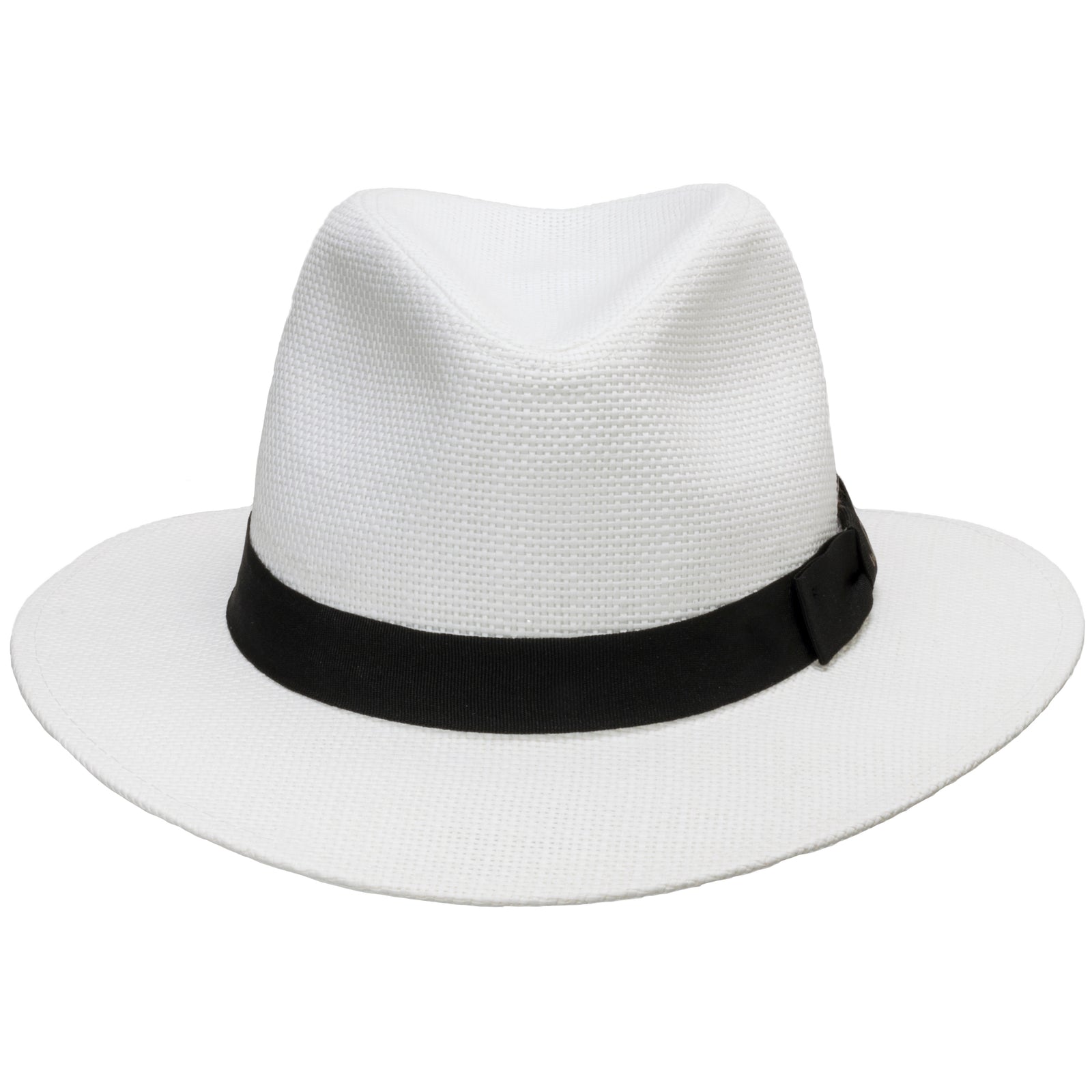 White with Black Hatband
