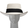 Ivory with Black Pleated Hatband