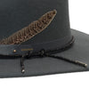 Charcoal with Grey Leather Hatband