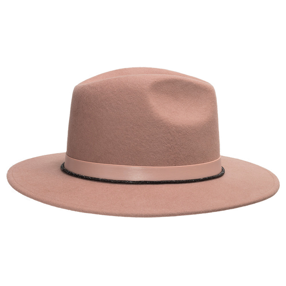 Mauve with Pink Leather Hatband