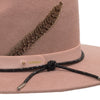 Mauve with Pink Leather Hatband