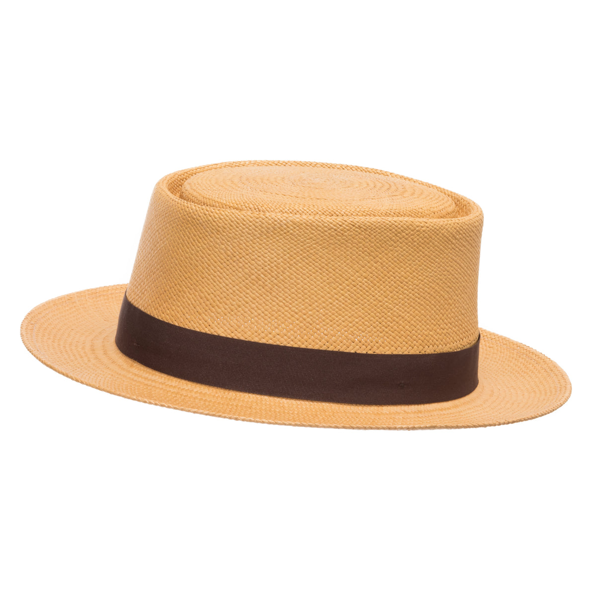 Fedora Panama Vintage store Straw Hat Mens Trilby Milan Style 6 7/8 Inches